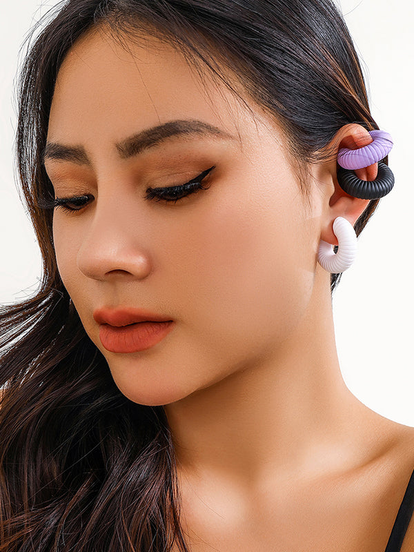 Geometric Solid Color Ear Clip