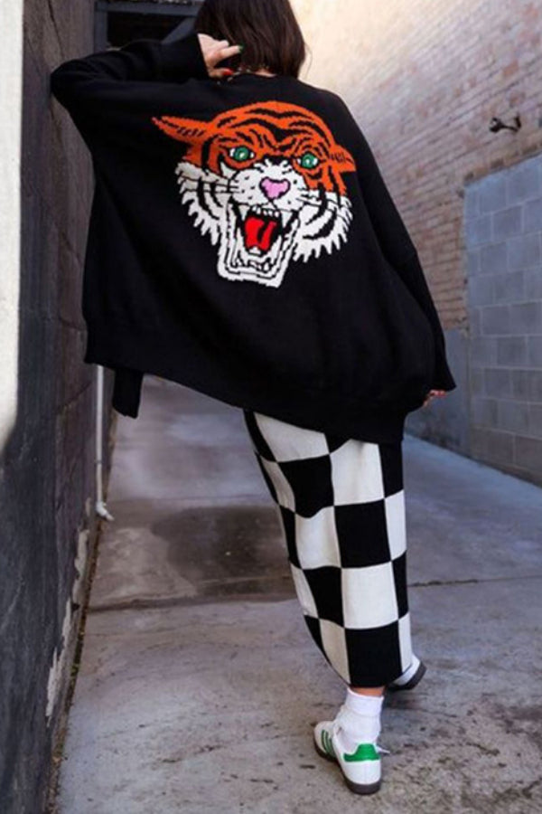 Hear Me Roar Oversized Tiger Cardigan