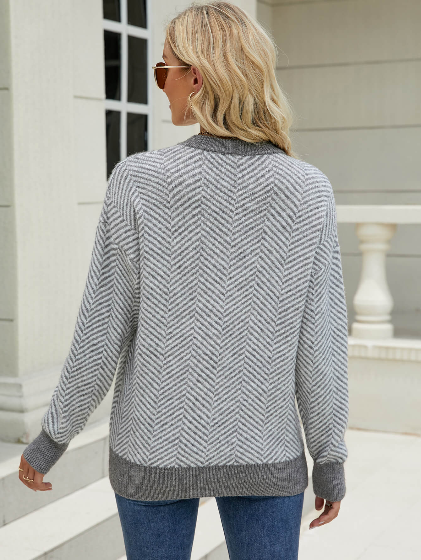 PRISCINE KNIT SWEATER - GREY