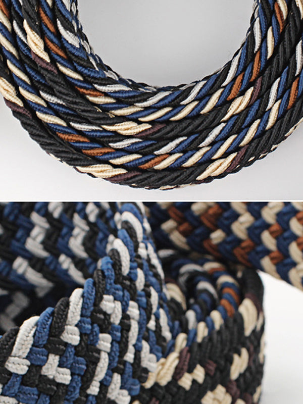 20 Colors Simple Contrast Color Weave Belt