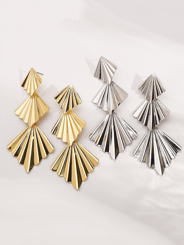 Geometric Solid Color Drop Earrings