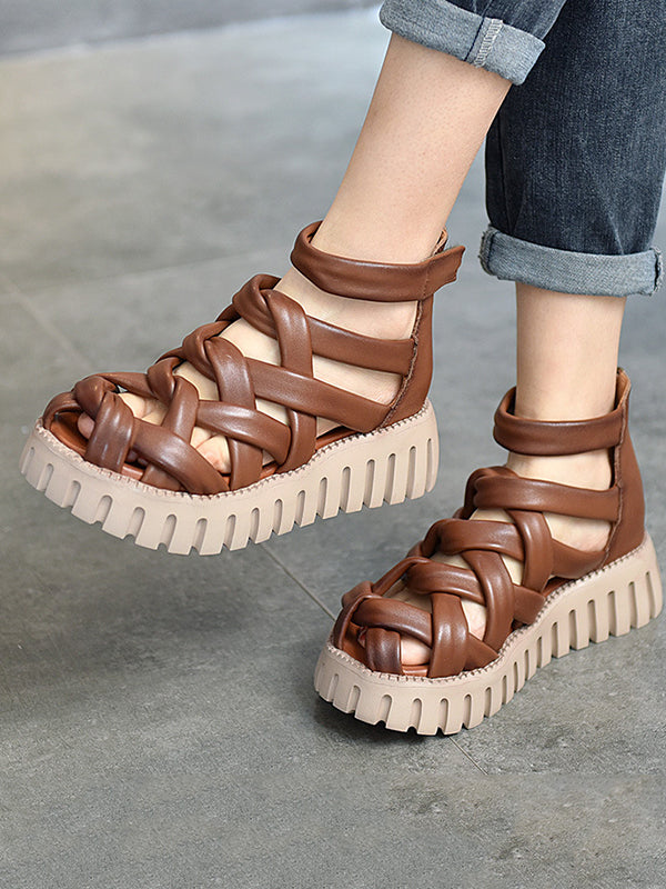 Casual Hollow Gladiator Shoes Platform Sandals