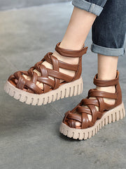 Casual Hollow Gladiator Shoes Platform Sandals