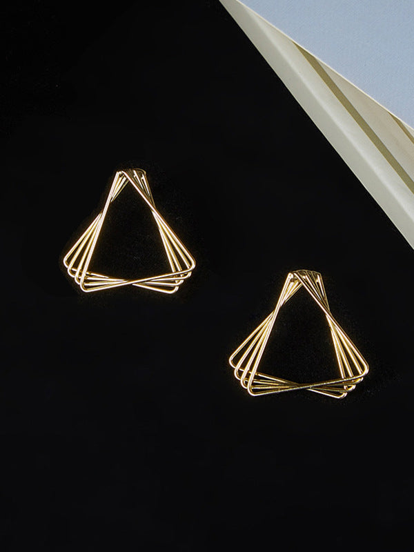 Geometric Solid Color Earrings Accessories