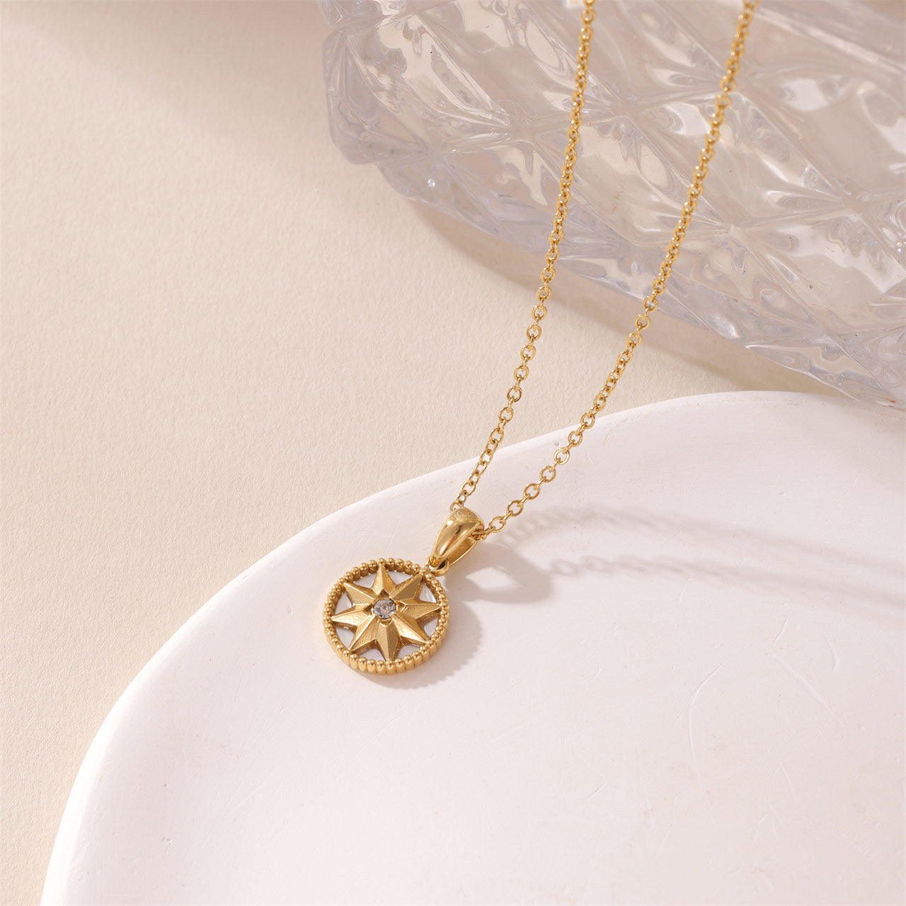 Celestial Compass Pendant Necklace