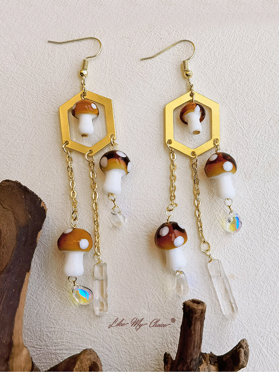 Mushroom Princess Woodland Earrings