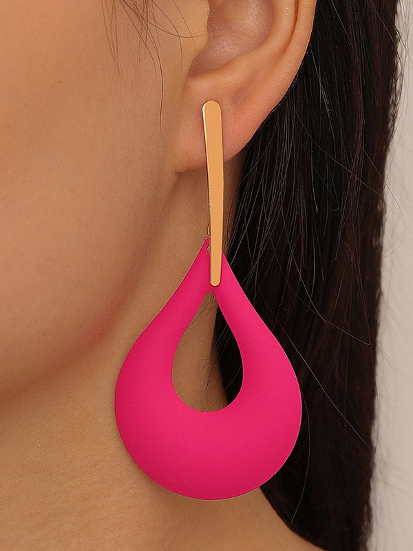 Geometric Hollow Drop Earrings