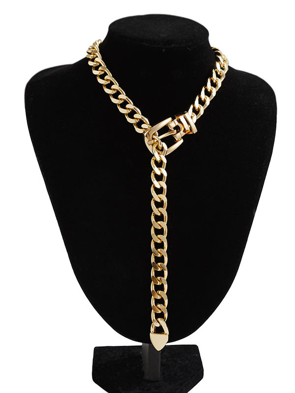 Chains Geometric Solid Color Necklaces Accessories