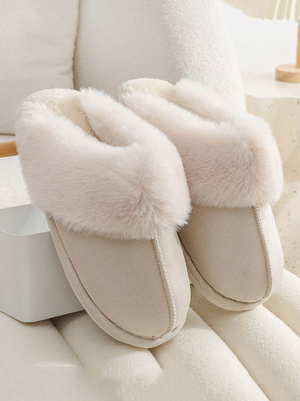 Round-Toe Split-Joint Slippers