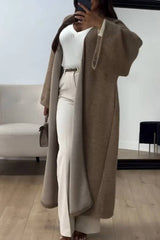 Autumn and winter loose solid color coat