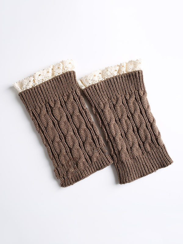 Original Creation Keep Warm Hollow Jacquard Leg Warmers Accessories