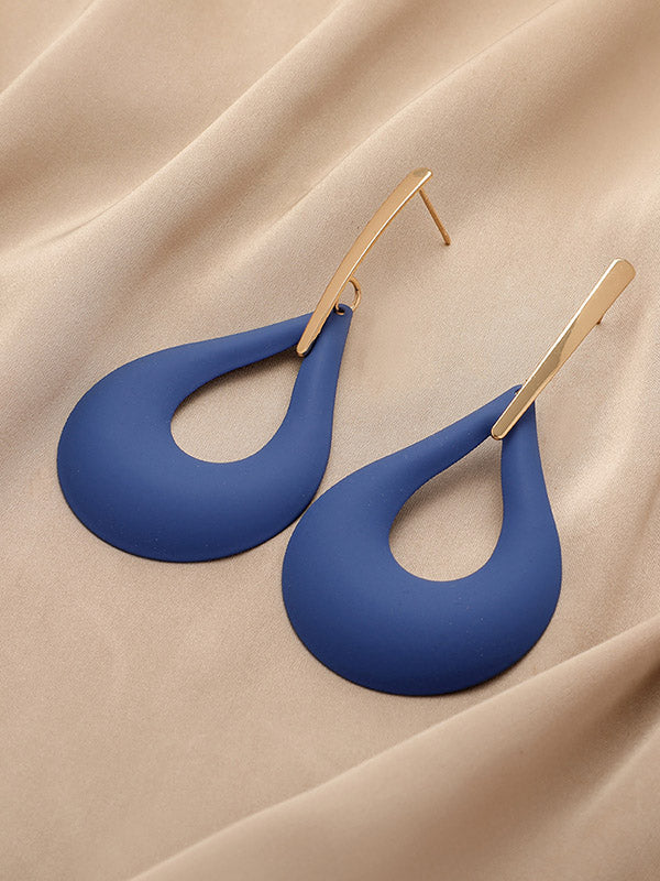 Geometric Hollow Drop Earrings