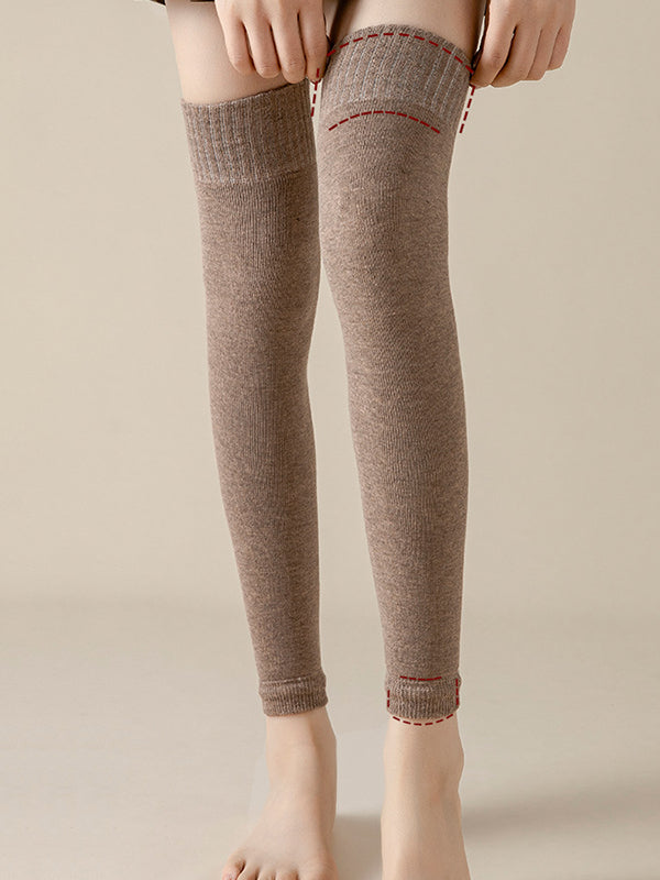 Casual Skinny Keep Warm Solid Color Leg Warmers Accessories