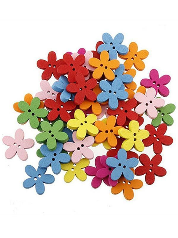 DIY Candy Color Flower Sewing Buttons