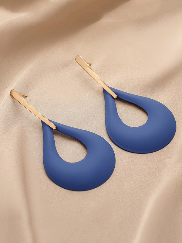 Geometric Hollow Drop Earrings