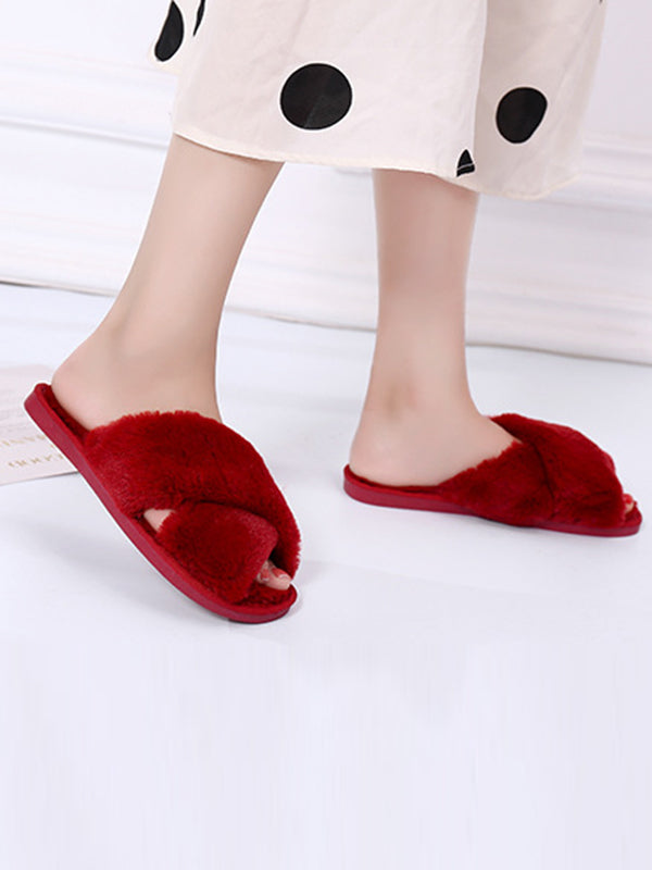 Open Toe Split-Joint Slippers