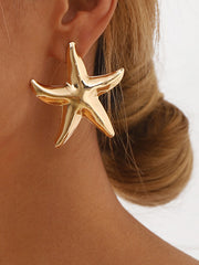 Geometric Star Shape Drop Earrings