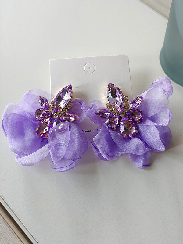 Flower Shape Drop Earrings