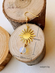 Boho Moonstone Drop Earrings