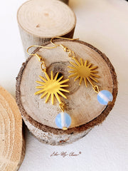 Boho Moonstone Drop Earrings