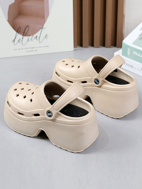 Hollow Crocs Sandals Slippers Platform Shoes