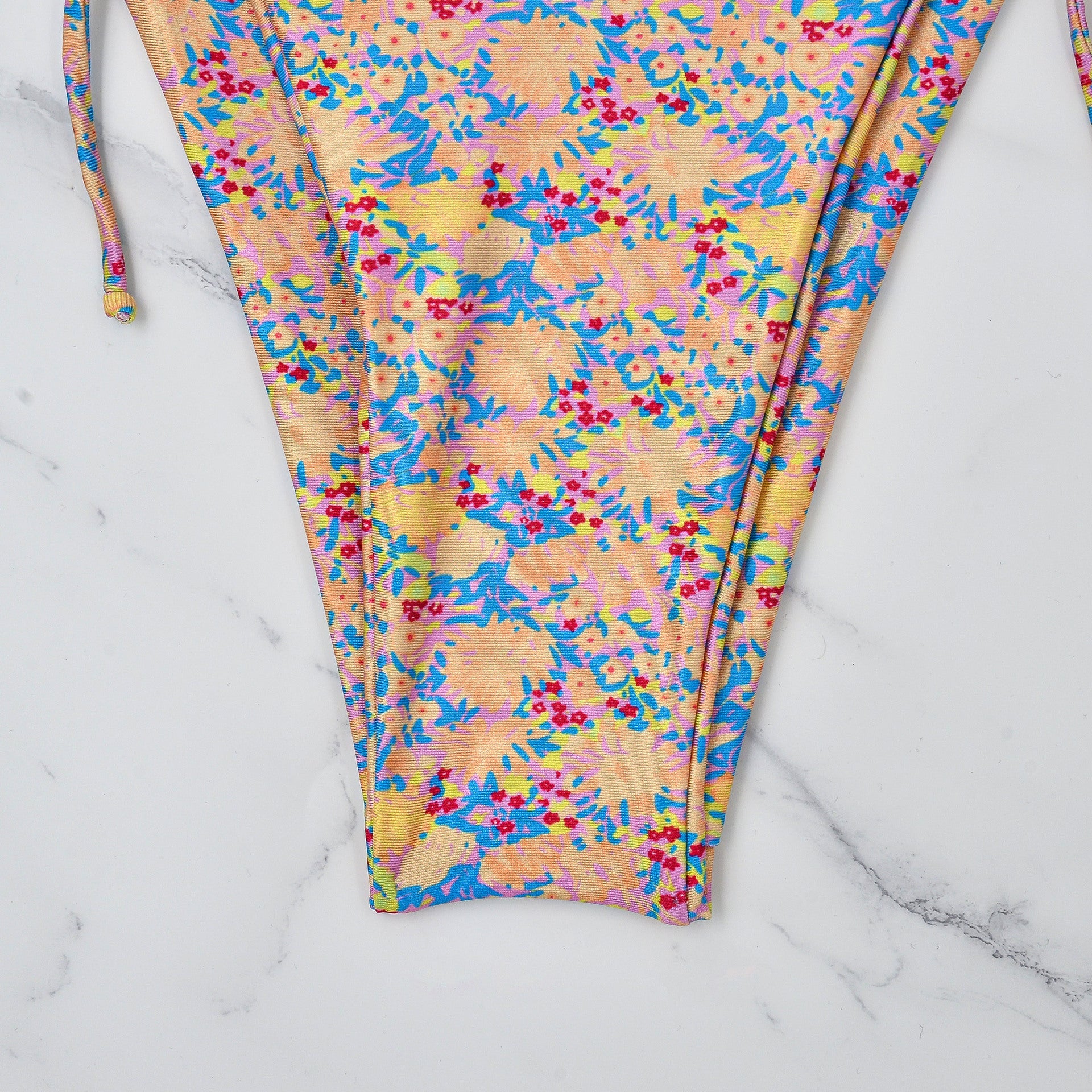 Golden Bloom Floral One-Piece Swimsuit