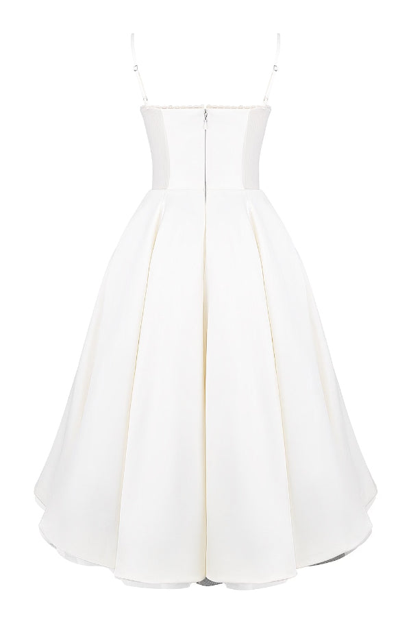 Suspender V-Neck Sleeveless Tutu Maxi Dress