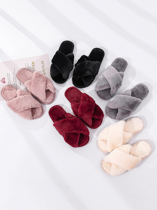 Open Toe Split-Joint Slippers