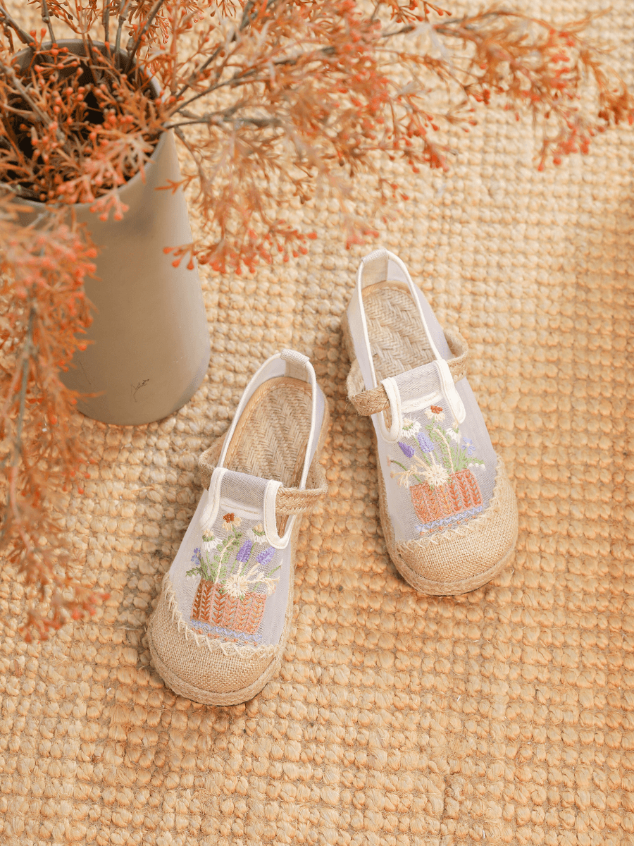 Cactus Rose | Garden Gala Embroidered Mesh Loafer