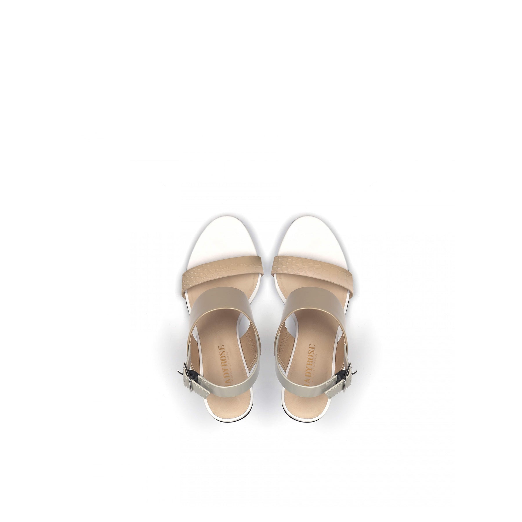 JADY ROSE | LEATHER SLINGBACK WEDGE SANDAL - NEUTRAL