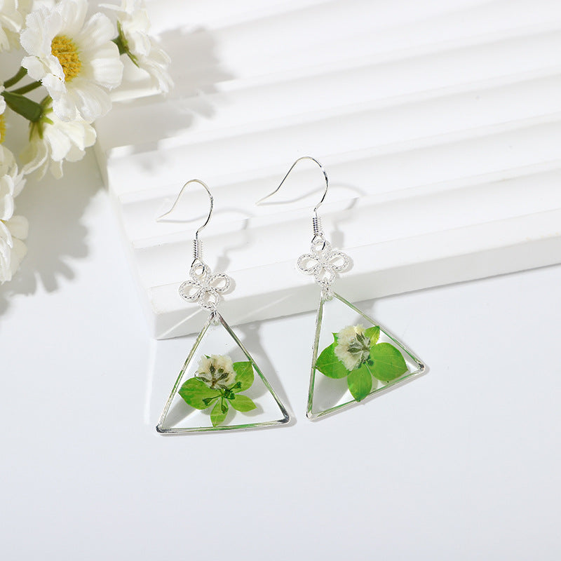 Eternal Flower Geometric Earrings - Simple & Luxurious