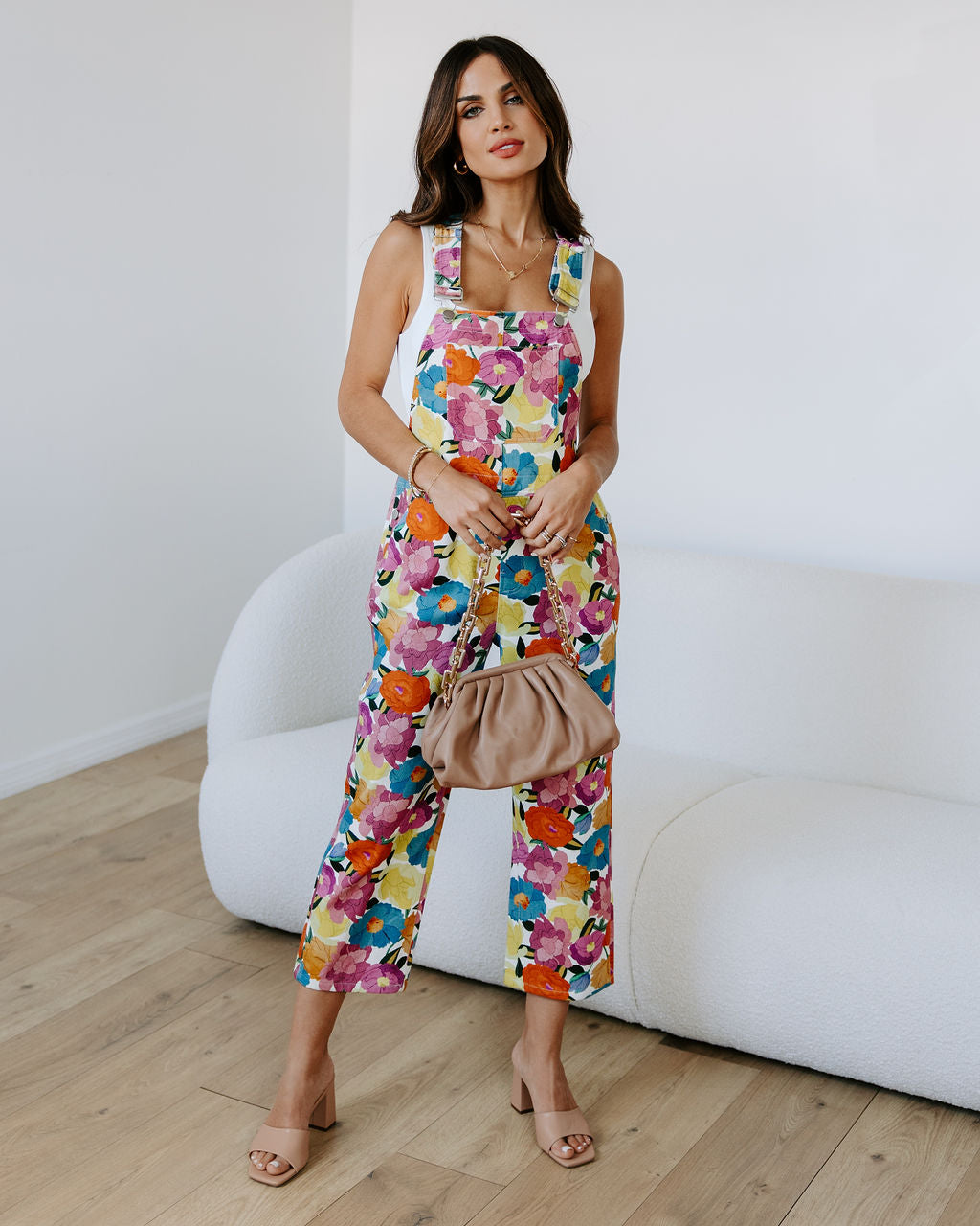 PAXTON FLORAL POCKETED OVERALLS - MULTI