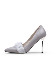 JADY ROSE | Bridesmaid Leather Stilettos - Grey