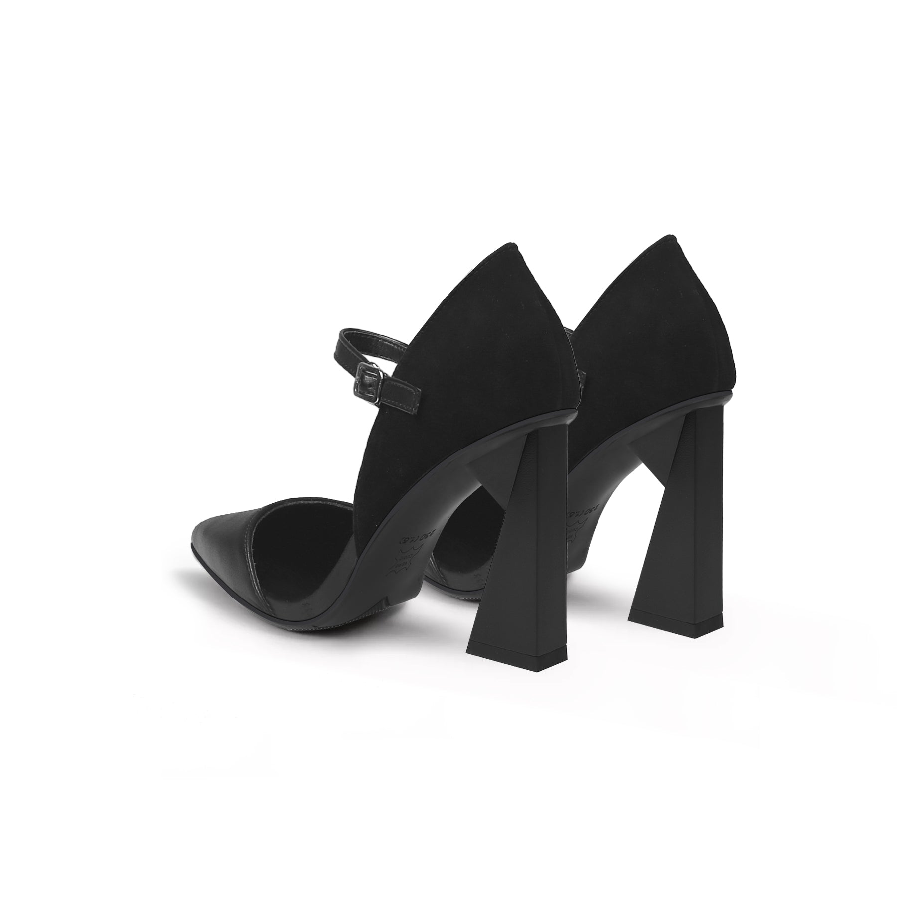 Jady Rose | Dreamscape Leather Heel Pump - Black