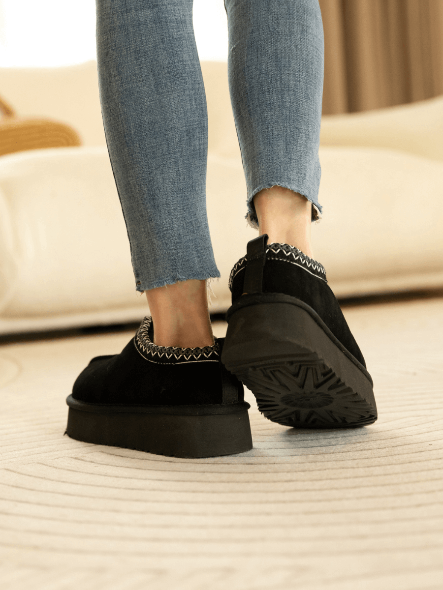 Smaibulun Ugg | Tazzy Mini Platform Low Ankle Slippers - Black