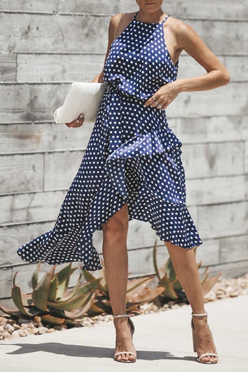 Chicindress Irregular Polka Dot Dress