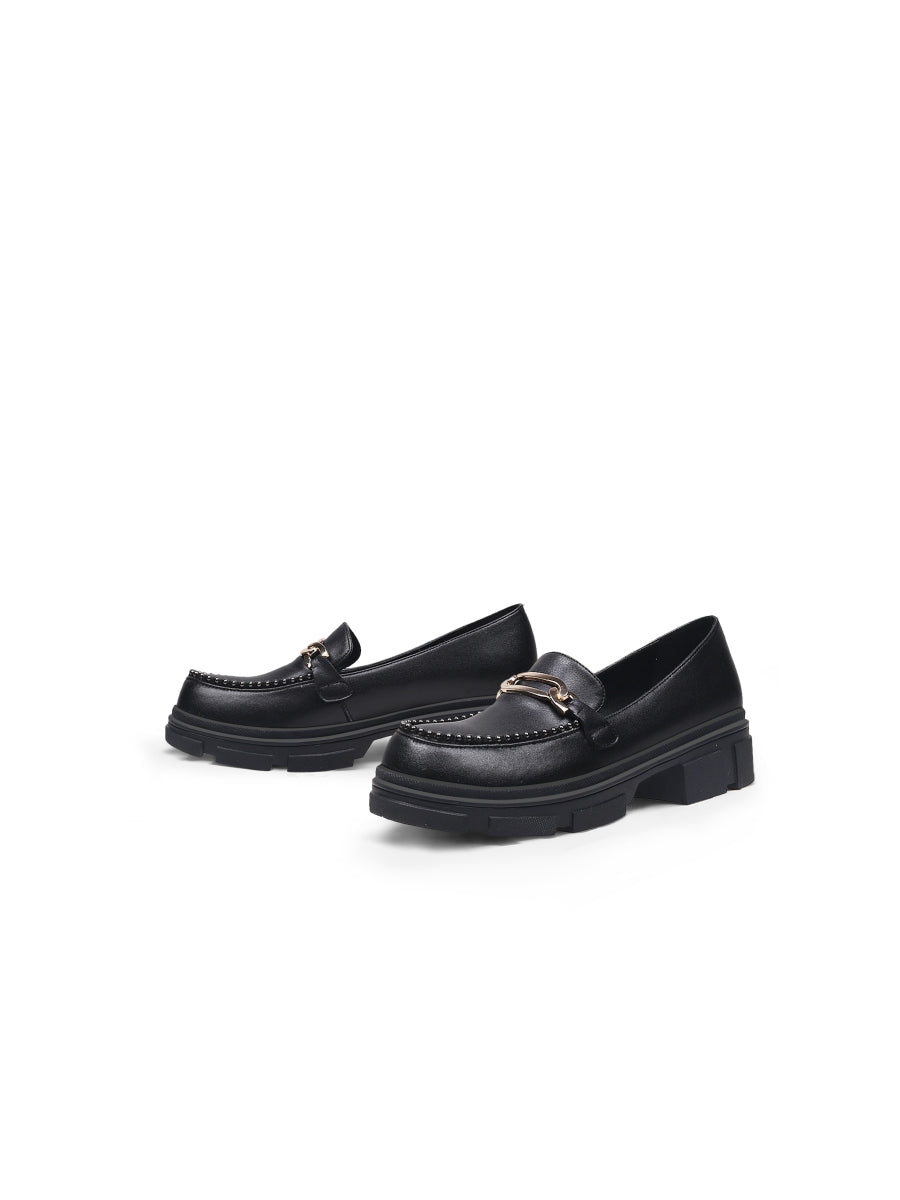 JadyRose | Black Pearl Leather Loafer