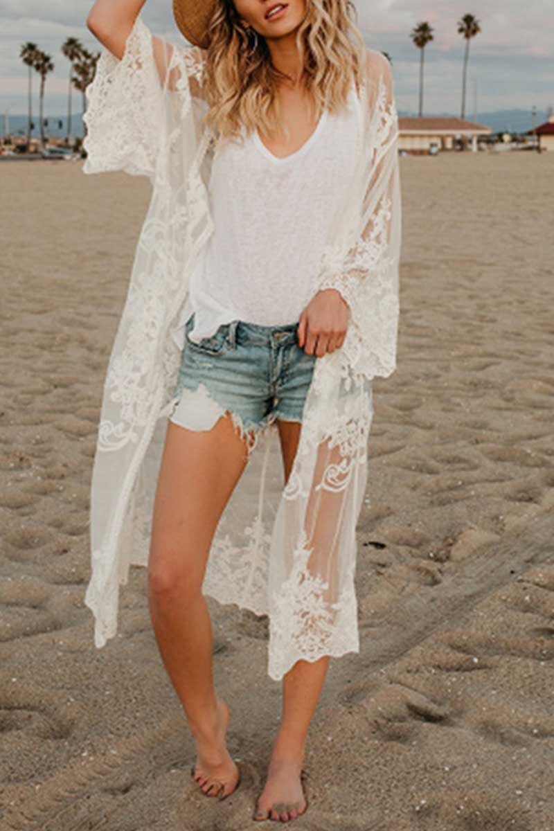 Chicindress Sheer Shawl Beach Swimwear Cover-up