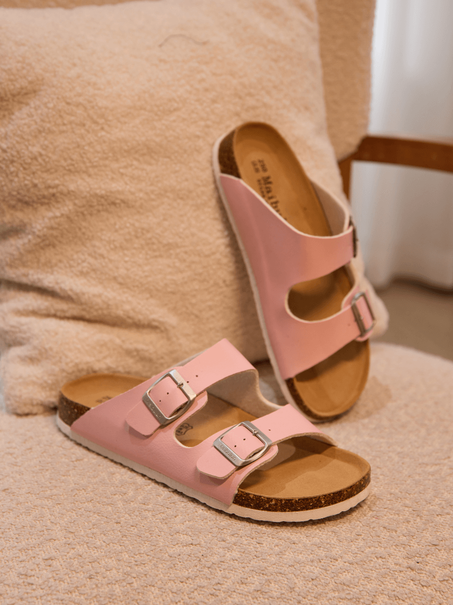 Maibulun | Signature Double Strap Footbed Sandal - Pink