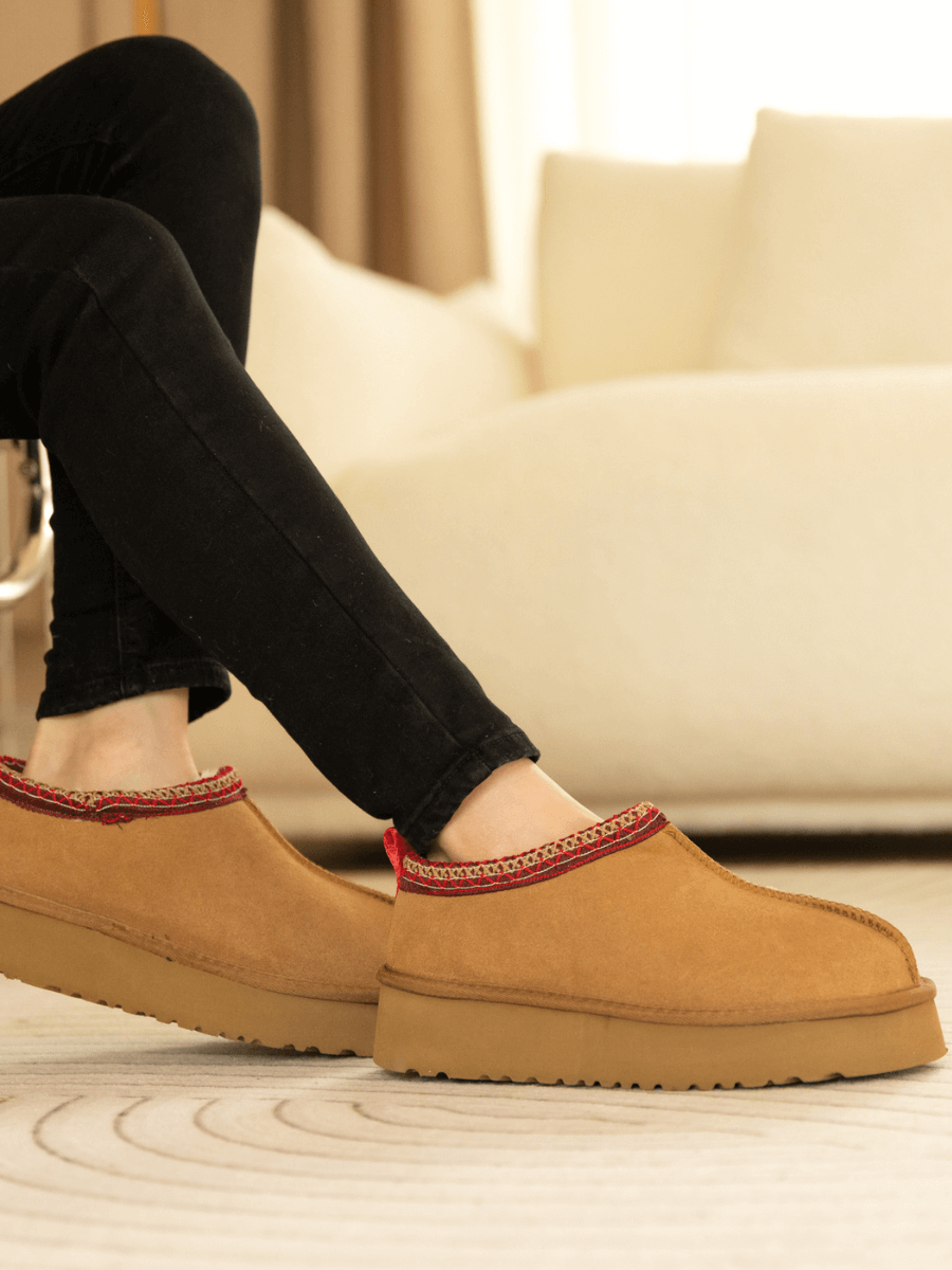 Smaibulun Ugg | Tazzy Mini Platform Low Ankle Slippers - Chestnut