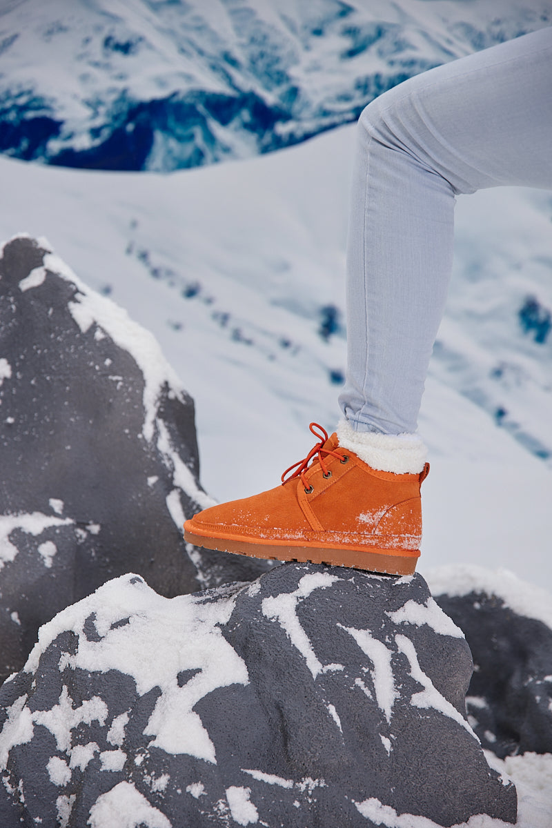 Smaibulun Ugg | Bellman Wool Lined Lace-Up Boots - Orange