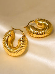 Large Circle Thread Earrings