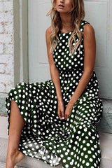 Chicindress Polka Dot Round Neck Dress (5 Colors)