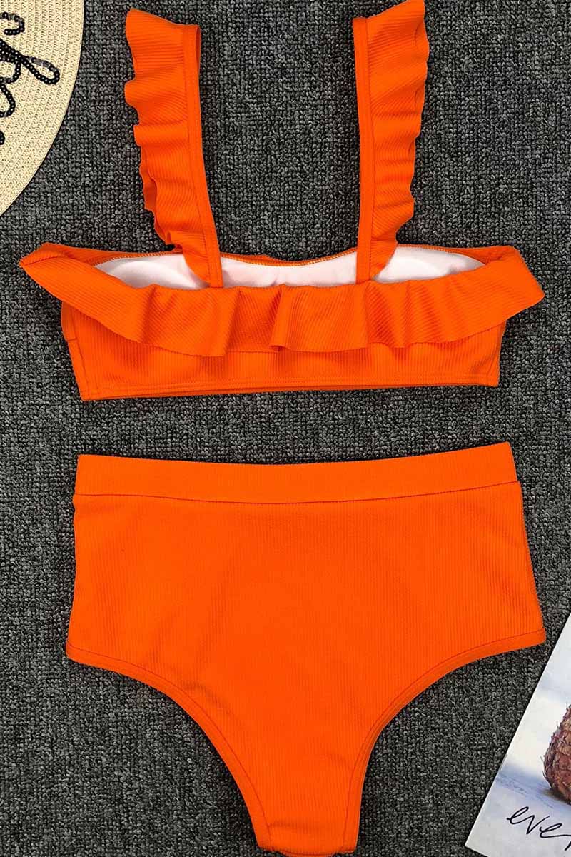 Chicindress High Waist Ruffled Bikini Set(3 Colors)