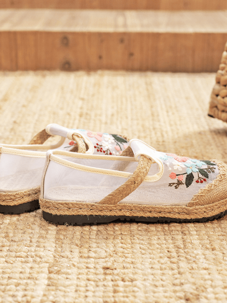 CACTUS ROSE | EMBROIDERED BLOSSOM ESPADRILLE LOAFER