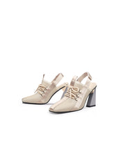 JADYROSE | CHAMPAGNE MESH UPPER SLINGBACK HEEL