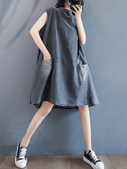 Original Split-Joint With Pocket Denim Dress