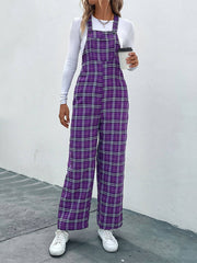 Women's Checkered Straps Jumpsuit