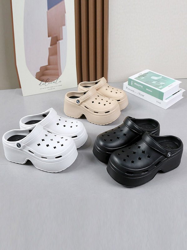 Hollow Crocs Sandals Slippers Platform Shoes