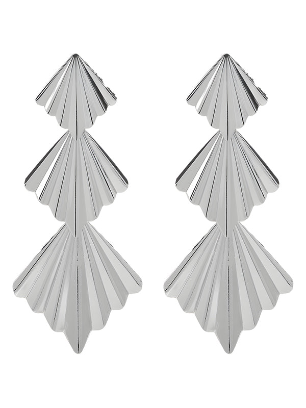 Geometric Solid Color Drop Earrings